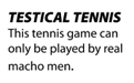 Testicle Tennis text